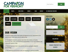 Tablet Screenshot of campaignforvermont.org
